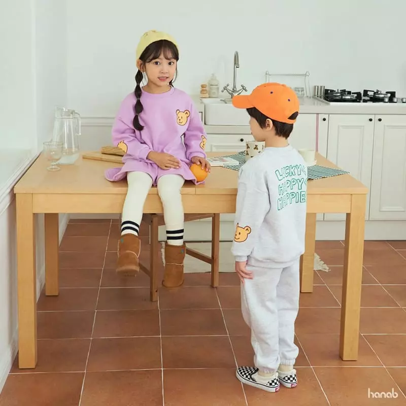 Hanab - Korean Children Fashion - #kidsstore - Happy Bear Top Bottom Set - 7