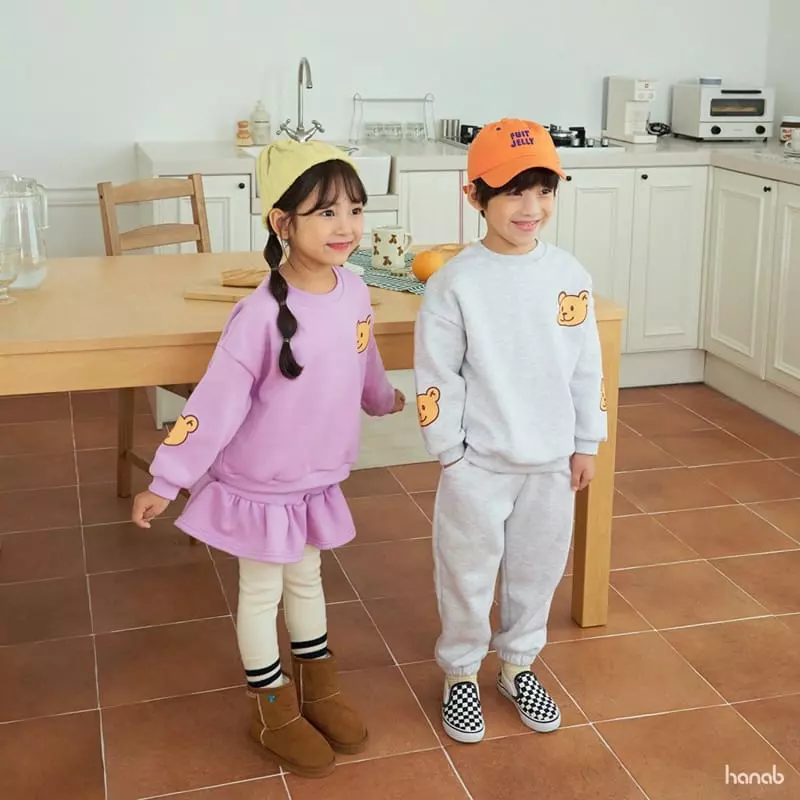 Hanab - Korean Children Fashion - #kidzfashiontrend - Happy Bear Top Bottom Set - 8