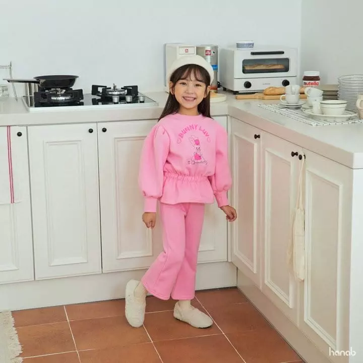Hanab - Korean Children Fashion - #littlefashionista - Barnie Love Top Bottom Set - 11
