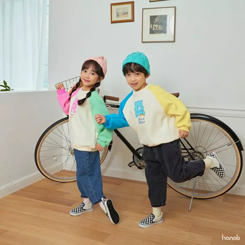 Hanab - Korean Children Fashion - #prettylittlegirls - Color Bear Sweatshirt - 12