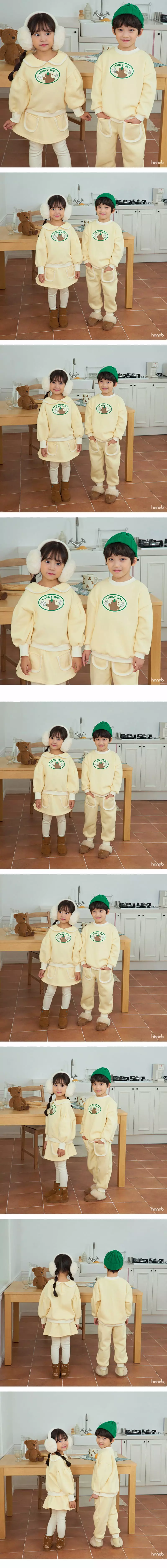 Hanab - Korean Children Fashion - #todddlerfashion - Lucky Fleece Top Bottom Set