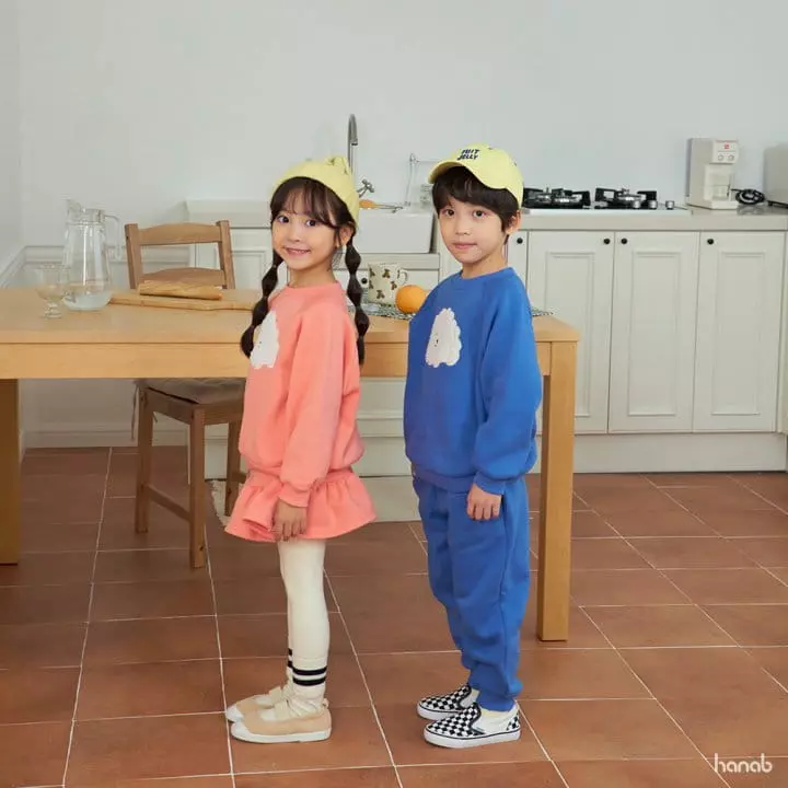Hanab - Korean Children Fashion - #toddlerclothing - Cloud Top Bottom Set