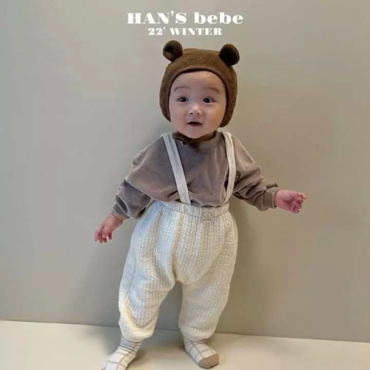 Han's - Korean Baby Fashion - #babyboutique - Bebe Quilting Dungarees Pants - 12