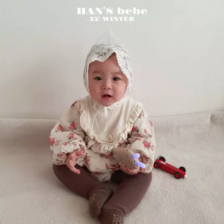 Han's - Korean Baby Fashion - #babyboutique - Beeb Double Flower Frill Bodysuit - 8