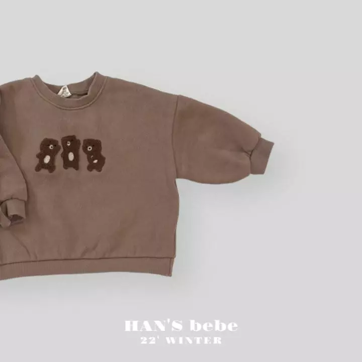 Han's - Korean Baby Fashion - #babyboutique - Bebe Three Bear Sweatshirt - 10