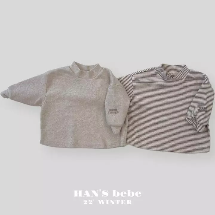Han's - Korean Baby Fashion - #babyboutiqueclothing - Bebe Thinks Half Turtleneck Tee - 9