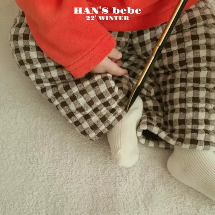 Han's - Korean Baby Fashion - #babyboutiqueclothing - Bebe Check Quilting Pants