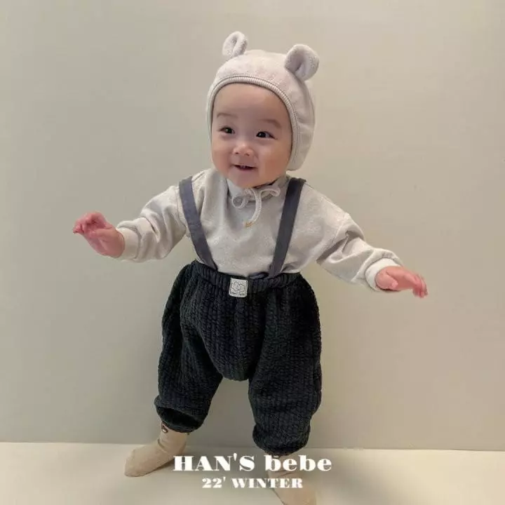 Han's - Korean Baby Fashion - #babyfashion - Bebe Quilting Dungarees Pants