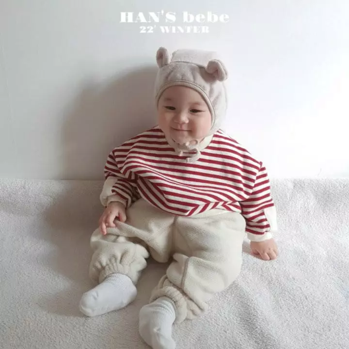 Han's - Korean Baby Fashion - #babyfashion - Bebe Sleeve Point Sweatshirt