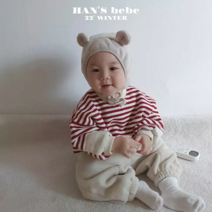 Han's - Korean Baby Fashion - #babyfever - Bebe Sleeve Point Sweatshirt - 2