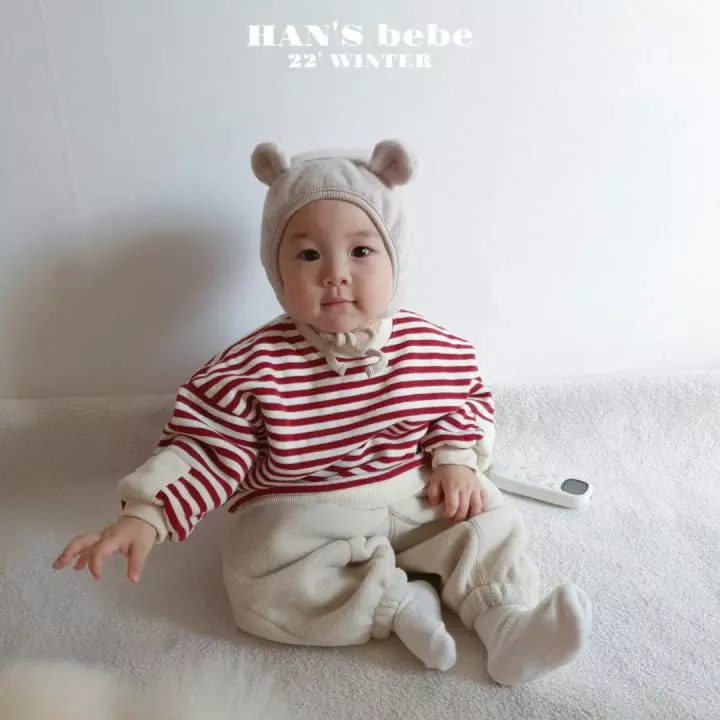 Han's - Korean Baby Fashion - #babygirlfashion - Bebe Sleeve Point Sweatshirt - 3