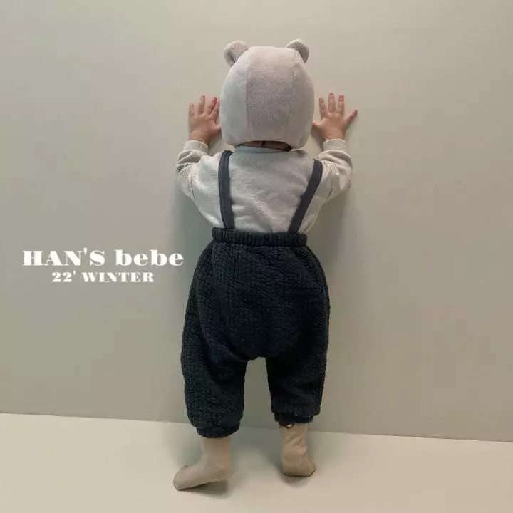 Han's - Korean Baby Fashion - #babygirlfashion - Bebe Quilting Dungarees Pants - 4