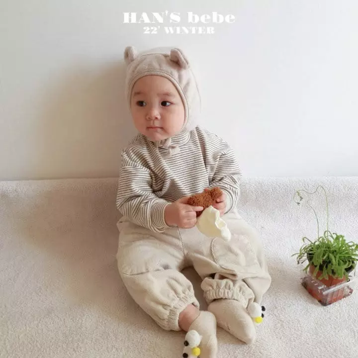 Han's - Korean Baby Fashion - #babyootd - Bebe Thinks Half Turtleneck Tee