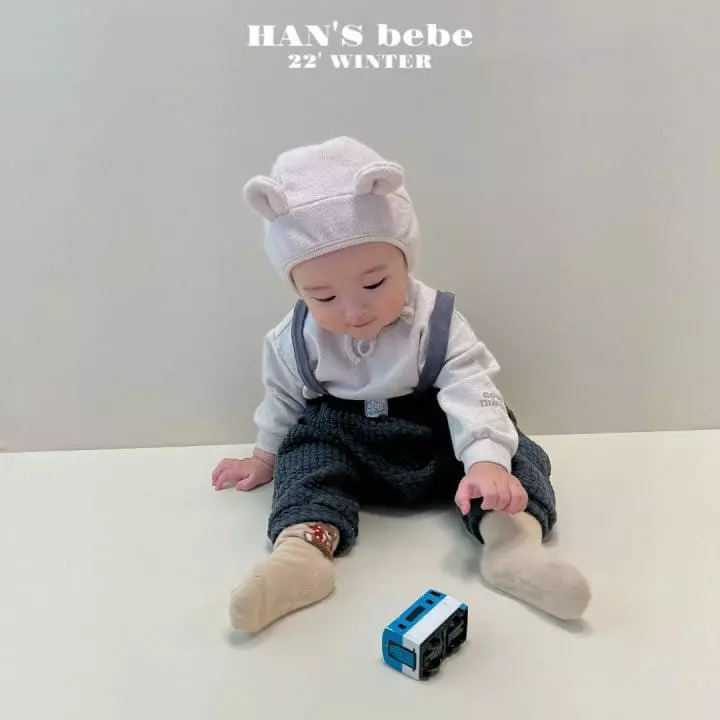Han's - Korean Baby Fashion - #babyootd - Bebe Quilting Dungarees Pants - 6