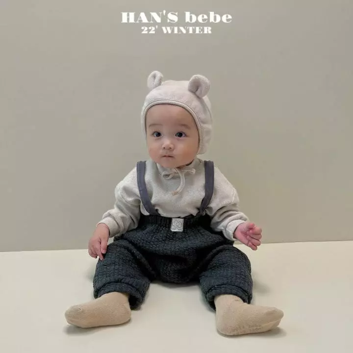 Han's - Korean Baby Fashion - #babyoutfit - Bebe Quilting Dungarees Pants - 8