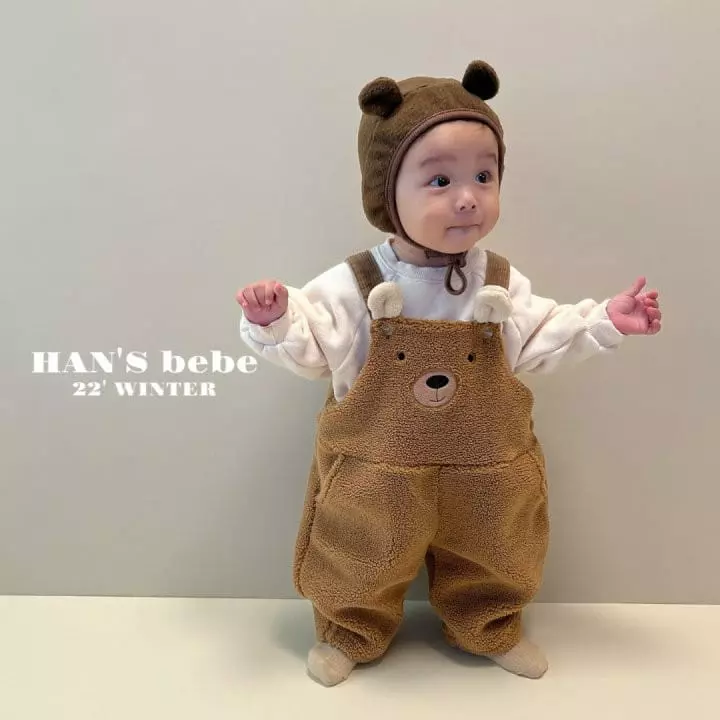 Han's - Korean Baby Fashion - #babyootd - Bebe Bear Dungarees - 4