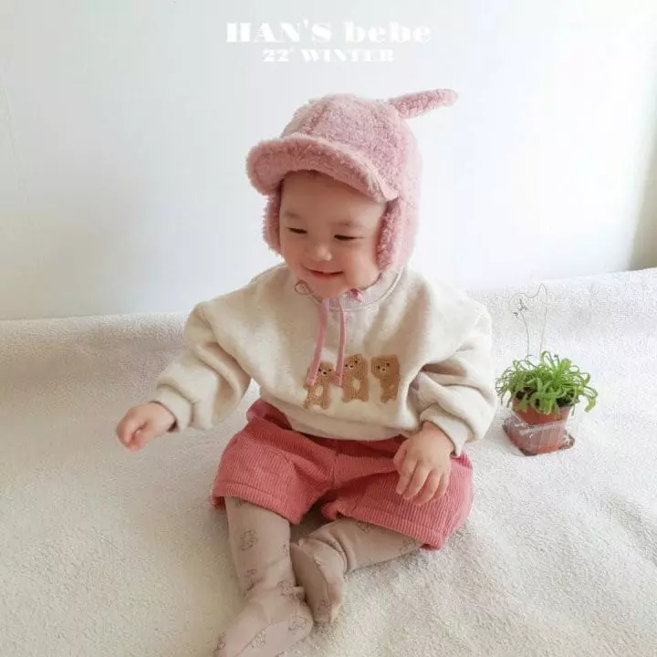 Han's - Korean Baby Fashion - #babyoutfit - Bebe Three Bear Sweatshirt - 5