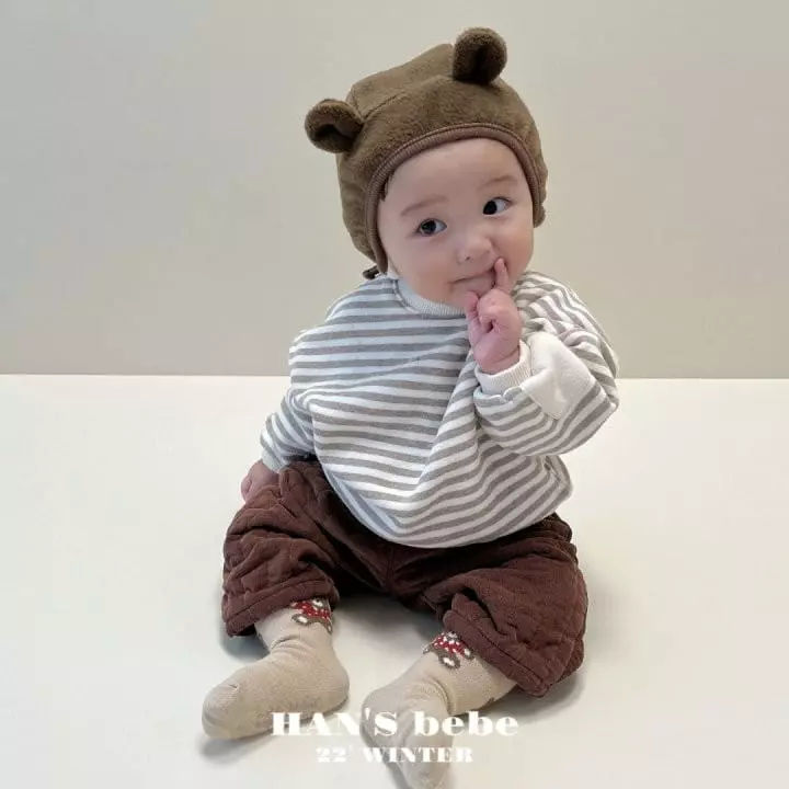 Han's - Korean Baby Fashion - #babywear - Bebe Sleeve Point Sweatshirt - 9