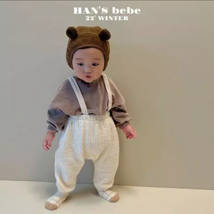 Han's - Korean Baby Fashion - #onlinebabyboutique - Bebe Quilting Dungarees Pants - 10