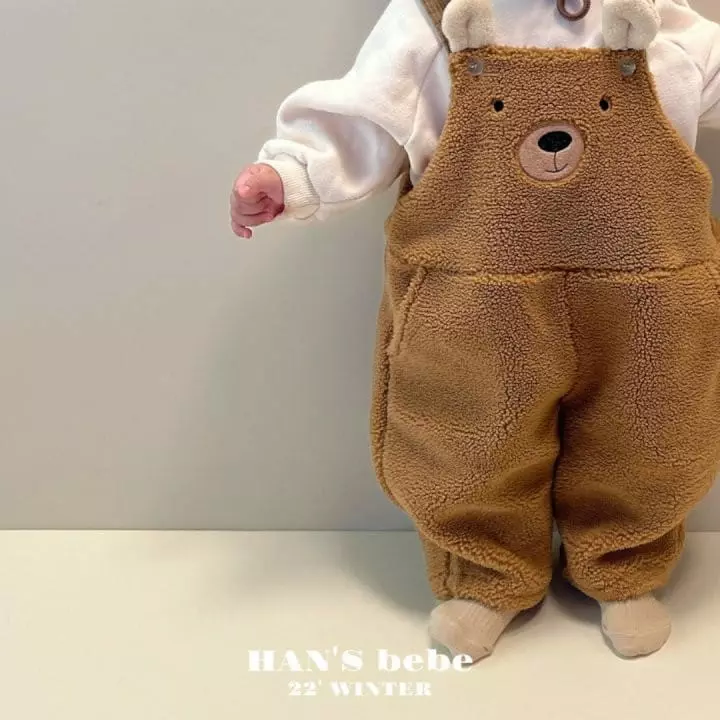 Han's - Korean Baby Fashion - #onlinebabyboutique - Bebe Bear Dungarees - 7
