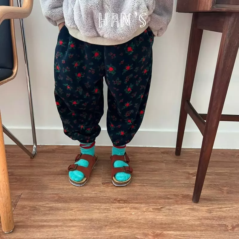Han's - Korean Children Fashion - #childrensboutique - Color Flower Pants - 7