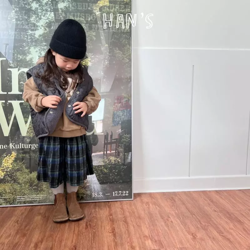 Han's - Korean Children Fashion - #designkidswear - Check Fleece Skirt - 8