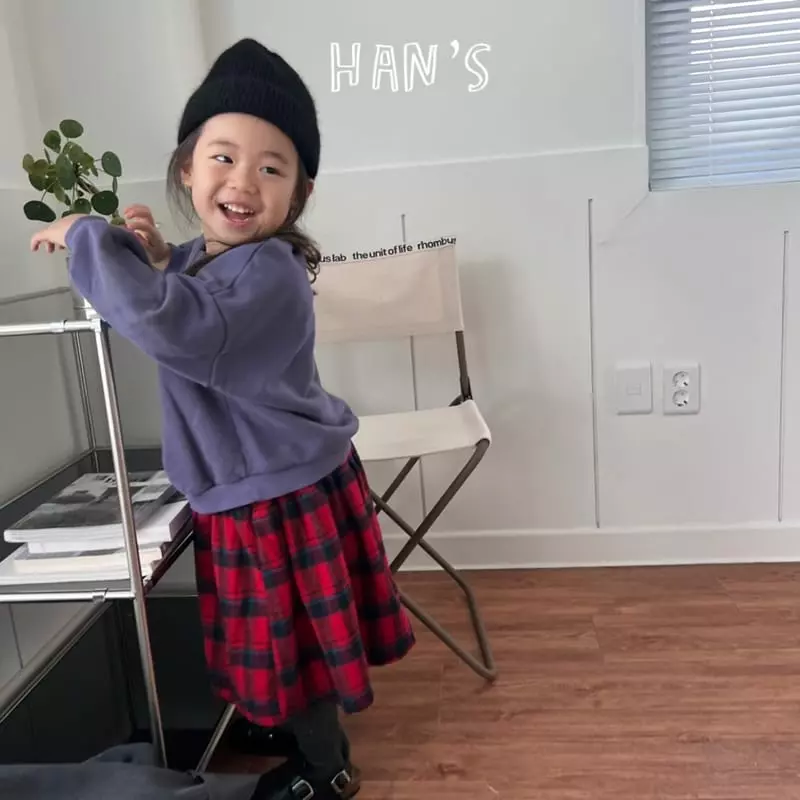 Han's - Korean Children Fashion - #prettylittlegirls - Check Fleece Skirt - 2