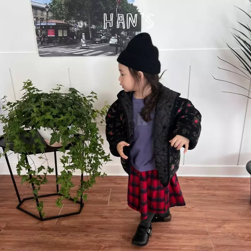 Han's - Korean Children Fashion - #todddlerfashion - Check Fleece Skirt - 3