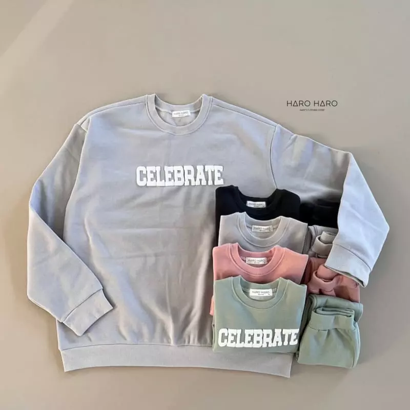 Haro Haro - Korean Children Fashion - #Kfashion4kids - Celeb Fleece Top Bottom Set