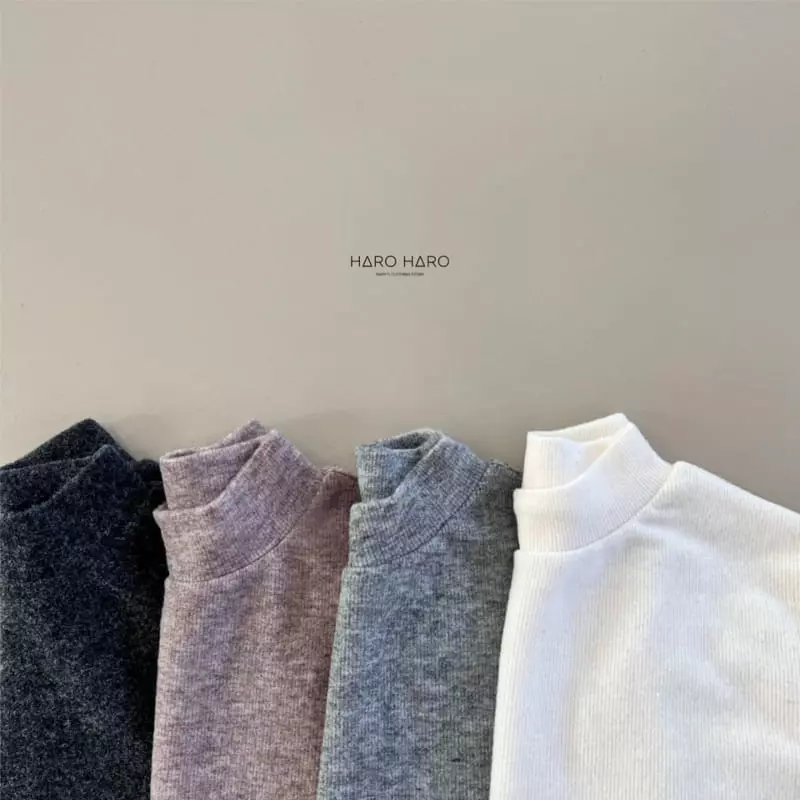 Haro Haro - Korean Children Fashion - #Kfashion4kids - Bocasi Half Turleneck Tee - 2