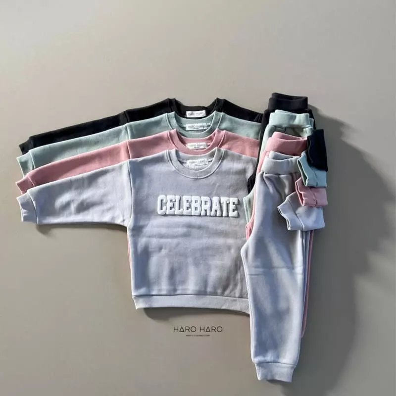 Haro Haro - Korean Children Fashion - #childofig - Celeb Fleece Top Bottom Set - 9