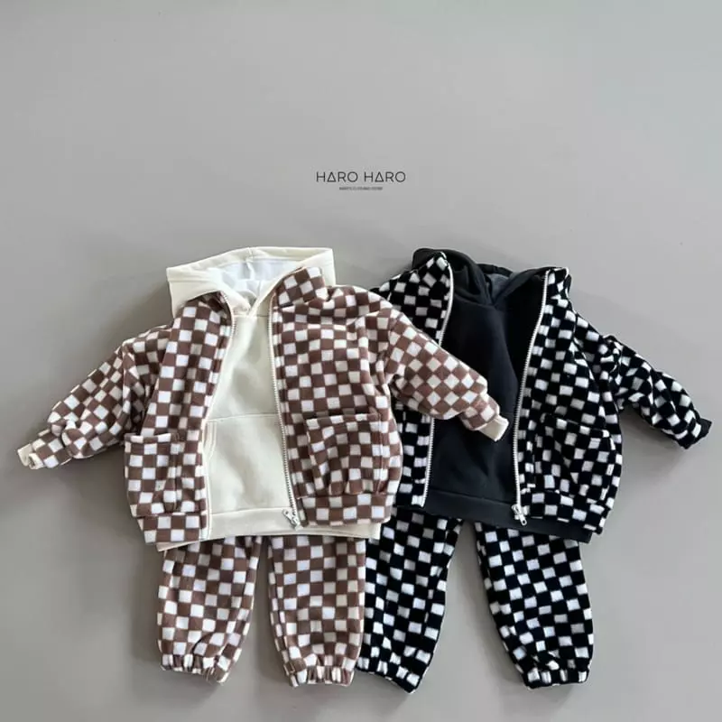 Haro Haro - Korean Children Fashion - #kidzfashiontrend - Fleece Check Jumper - 5
