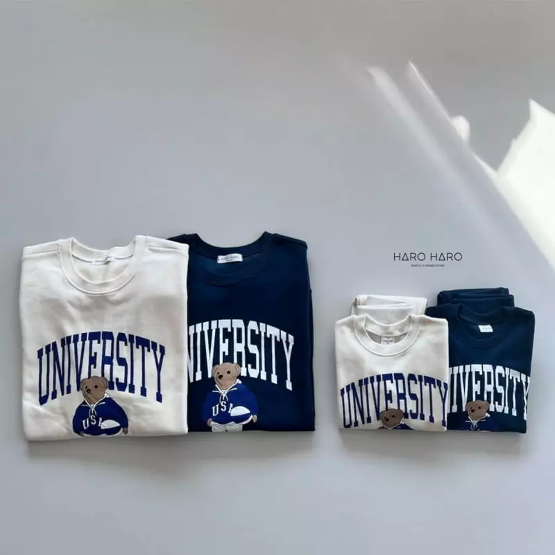 Haro Haro - Korean Children Fashion - #kidzfashiontrend - University Fleece Top Bottom Set