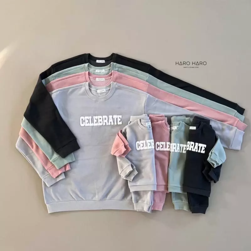 Haro Haro - Korean Children Fashion - #littlefashionista - Celeb Fleece Top Bottom Set - 2