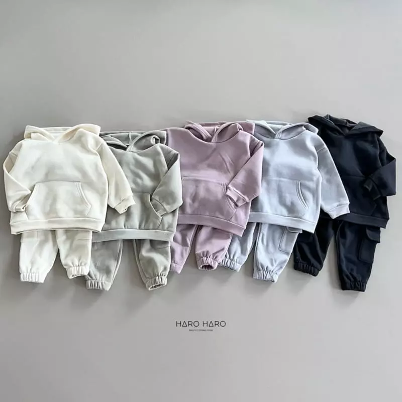 Haro Haro - Korean Children Fashion - #littlefashionista - Everyday Fleece Hoody Tee - 5