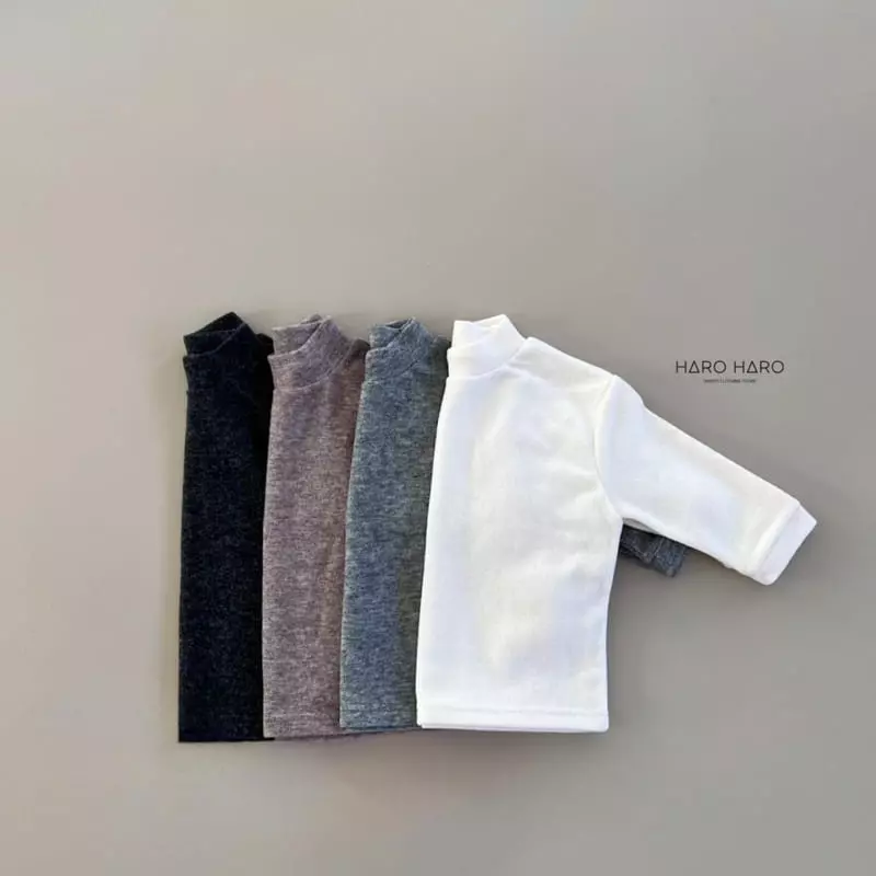 Haro Haro - Korean Children Fashion - #littlefashionista - Bocasi Half Turleneck Tee - 3