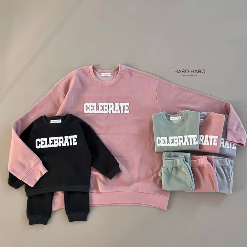 Haro Haro - Korean Children Fashion - #magicofchildhood - Celeb Fleece Top Bottom Set - 3