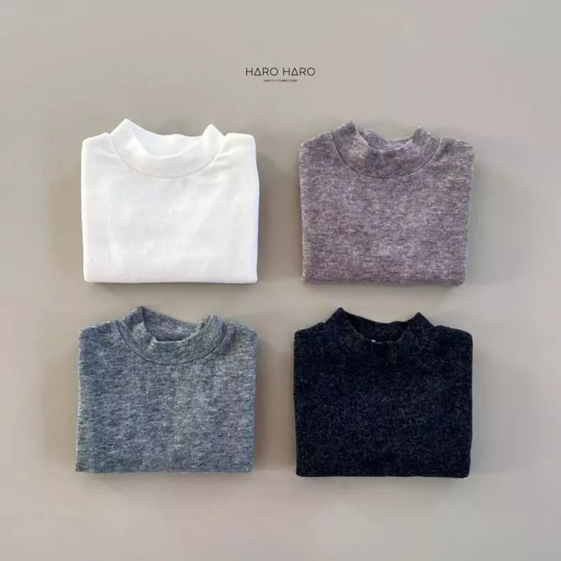 Haro Haro - Korean Children Fashion - #littlefashionista - Bocasi Half Turleneck Tee - 4