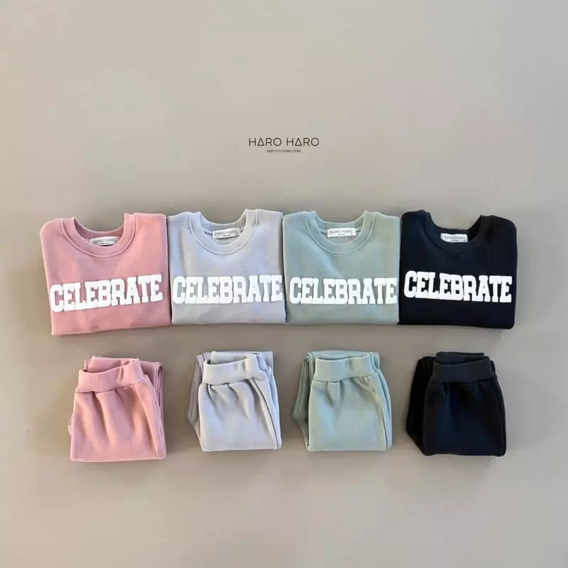 Haro Haro - Korean Children Fashion - #magicofchildhood - Celeb Fleece Top Bottom Set - 4