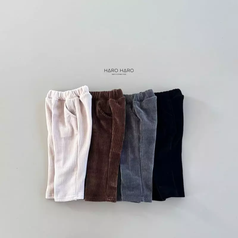 Haro Haro - Korean Children Fashion - #toddlerclothing - Corduroy Pants - 4