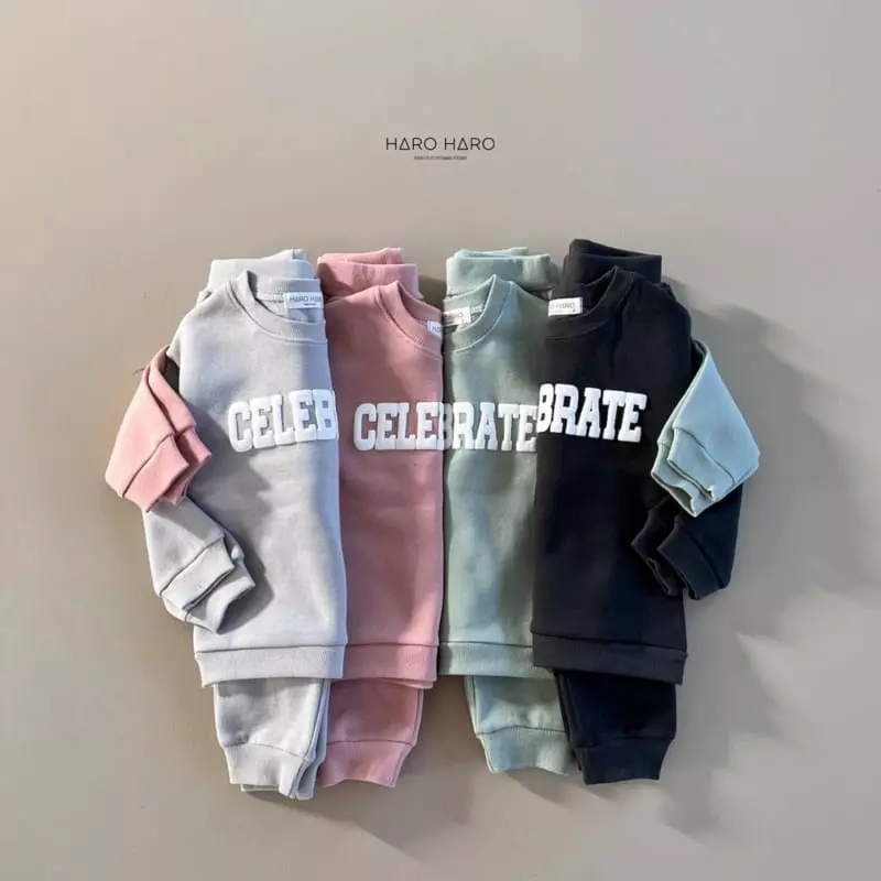 Haro Haro - Korean Children Fashion - #todddlerfashion - Celeb Fleece Top Bottom Set - 6