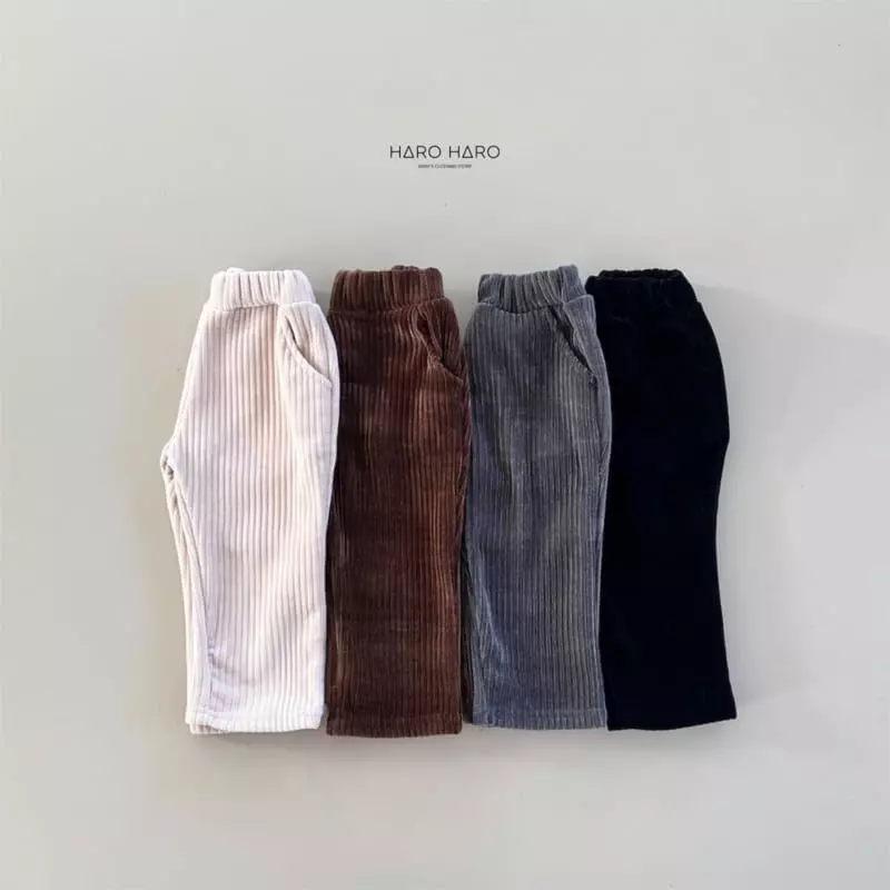 Haro Haro - Korean Children Fashion - #todddlerfashion - Corduroy Pants - 2