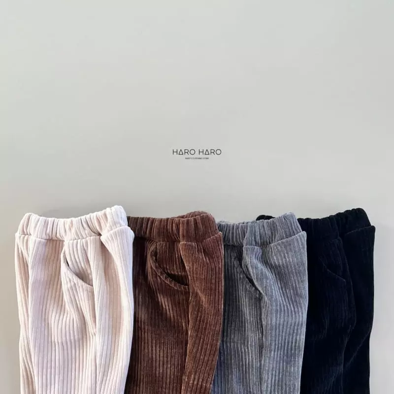 Haro Haro - Korean Children Fashion - #toddlerclothing - Corduroy Pants - 3
