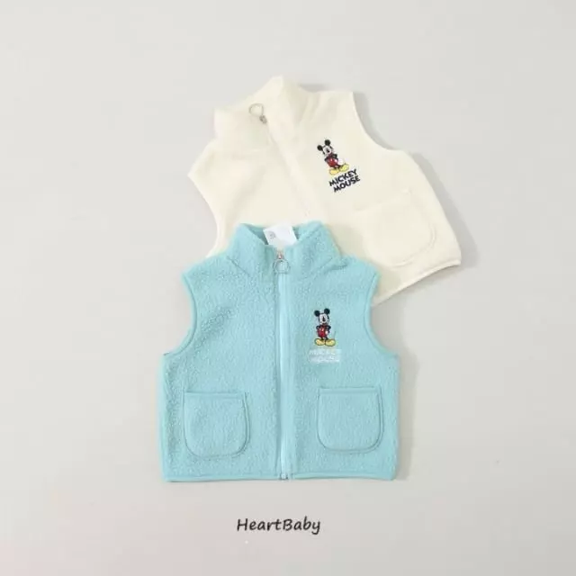 Heart Baby - Korean Children Fashion - #kidzfashiontrend - Mickey Fleece Vest - 7
