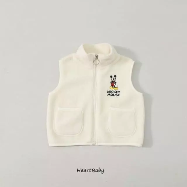 Heart Baby - Korean Children Fashion - #magicofchildhood - Mickey Fleece Vest - 10