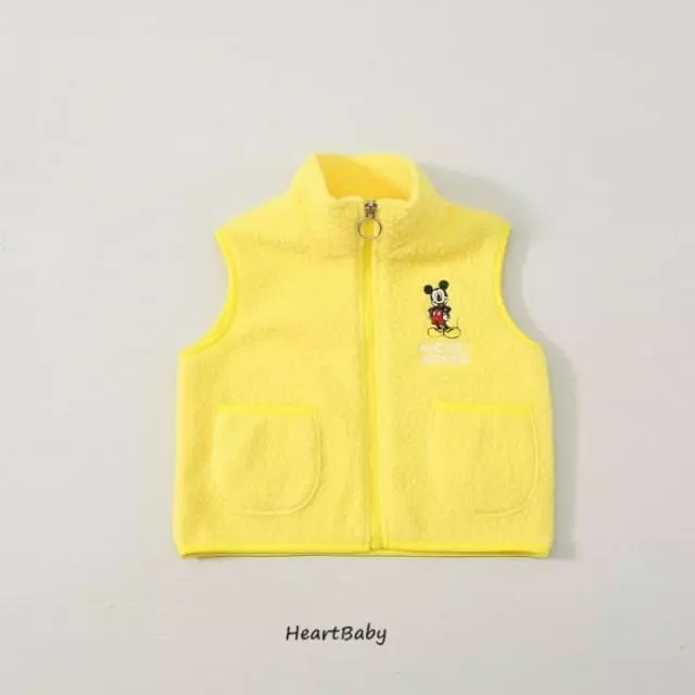 Heart Baby - Korean Children Fashion - #minifashionista - Mickey Fleece Vest - 11