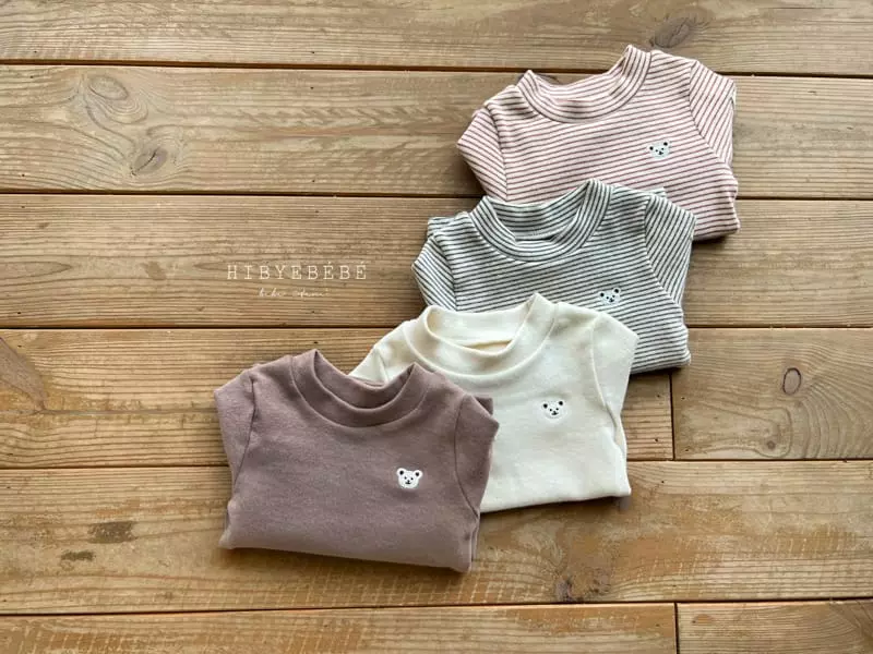 Hi Byebebe - Korean Baby Fashion - #babyclothing - Pudding Half Neck Tee