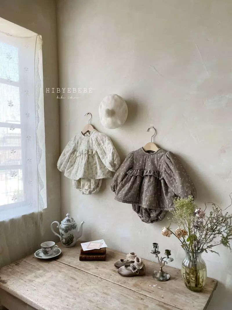 Hi Byebebe - Korean Baby Fashion - #babyfashion - Blanc Shirring Top Bottom Set - 2