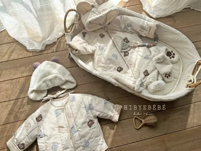 Hi Byebebe - Korean Baby Fashion - #babyfashion - Mini Bear Quilting Bodysuit - 2