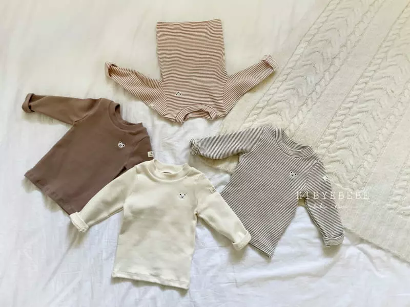 Hi Byebebe - Korean Baby Fashion - #babyfashion - Pudding Half Neck Tee - 2